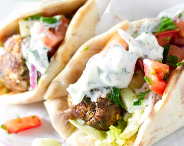 Venison Greek Meatball Gyros